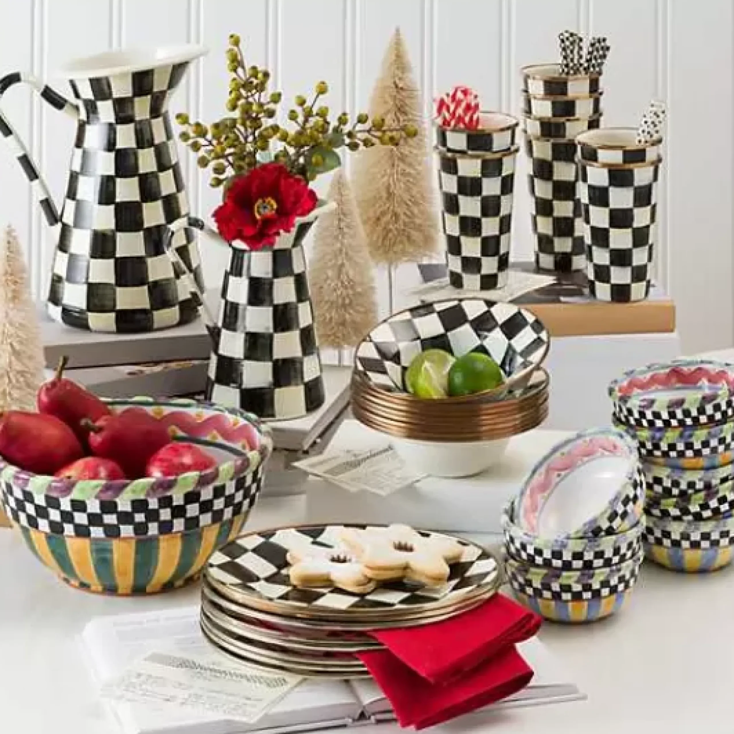 MacKenzie-Childs Courtly Check Dinner Plate< Dinnerware & Flatware