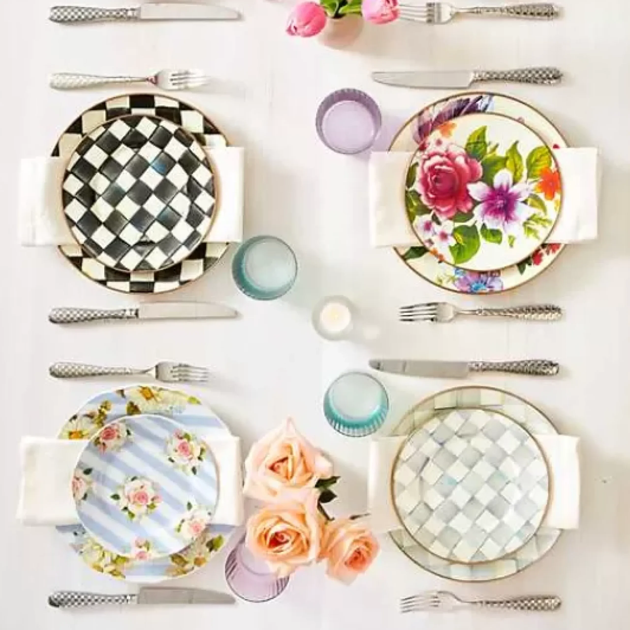 MacKenzie-Childs Courtly Check Dinner Plate< Dinnerware & Flatware