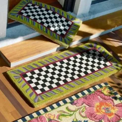 MacKenzie-Childs Courtly Check Double Door Entrance Mat< Outdoor|Rugs