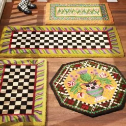 MacKenzie-Childs Courtly Check Double Door Entrance Mat< Outdoor|Rugs