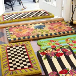 MacKenzie-Childs Courtly Check Double Door Entrance Mat< Outdoor|Rugs