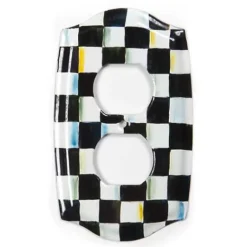 MacKenzie-Childs Courtly Check Double Outlet Cover< Finishing Touches|Room Accents