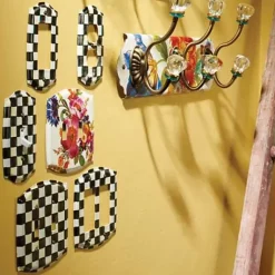 MacKenzie-Childs Courtly Check Double Outlet Cover< Finishing Touches|Room Accents