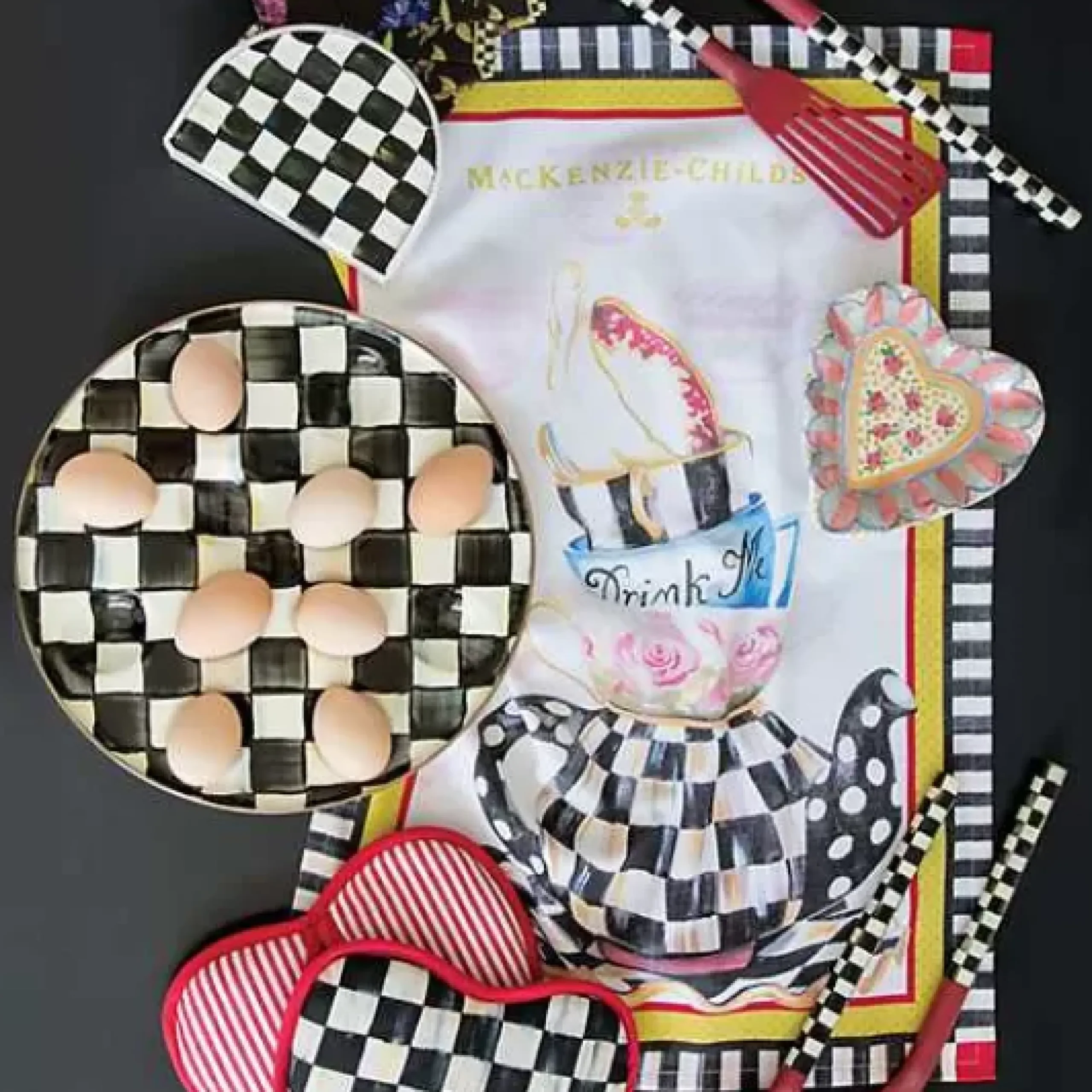 MacKenzie-Childs Courtly Check Egg Plate< Easter|Spring