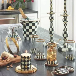 MacKenzie-Childs Courtly Check Enamel Coasters, Set of 4< Table Accessories|Kitchen & Table Linens