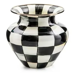 MacKenzie-Childs Courtly Check Enamel Large Vase< Spring|Room Accents
