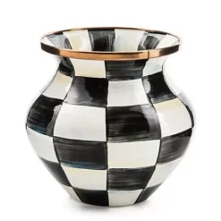 MacKenzie-Childs Courtly Check Enamel Vase< Spring|Room Accents