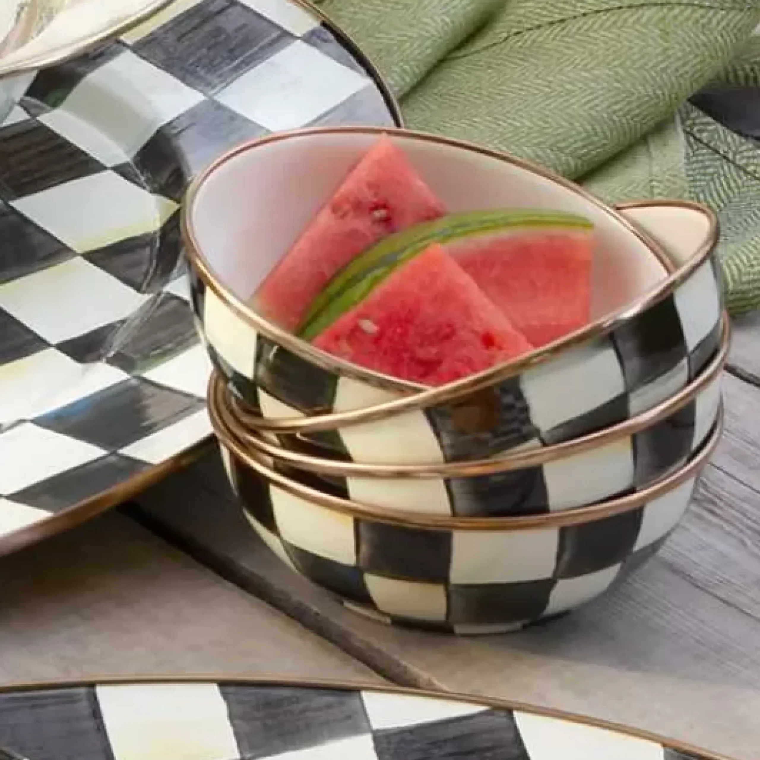 MacKenzie-Childs Courtly Check Everyday Bowl< Bar Entertaining|Dinnerware & Flatware