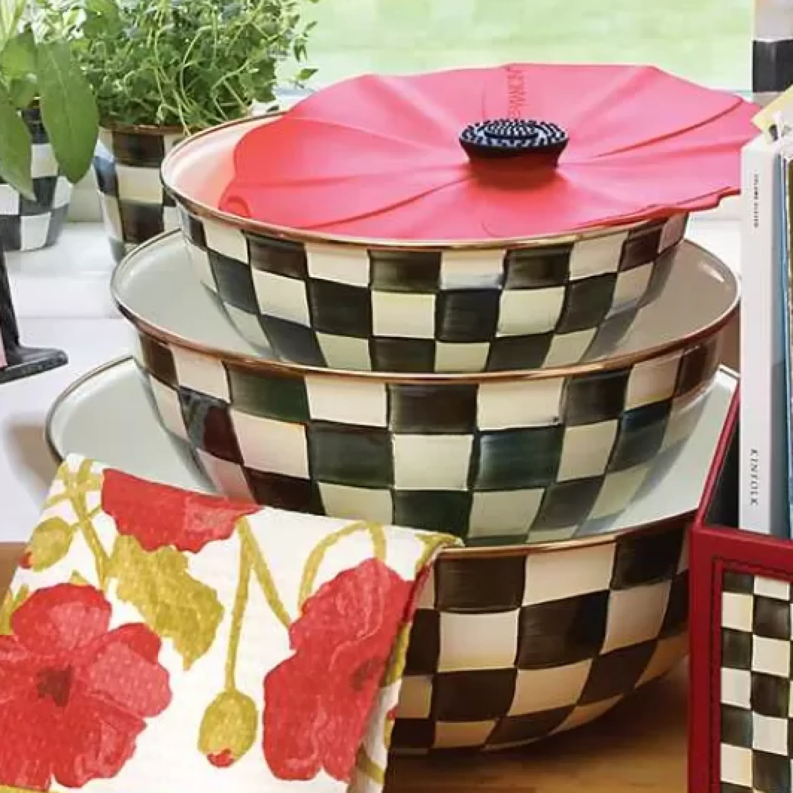 MacKenzie-Childs Courtly Check Extra Large Everyday Bowl< Serveware