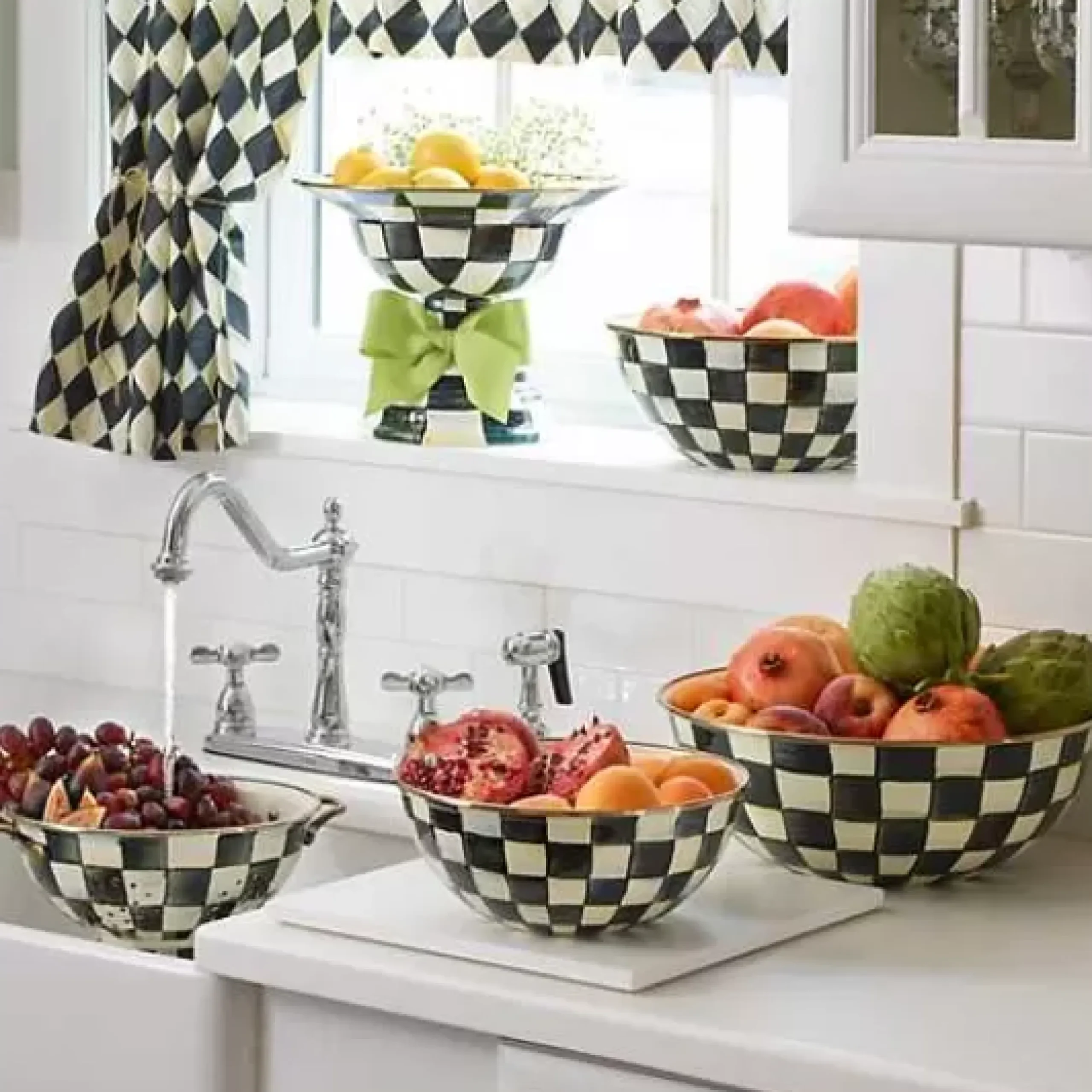 MacKenzie-Childs Courtly Check Extra Large Everyday Bowl< Serveware