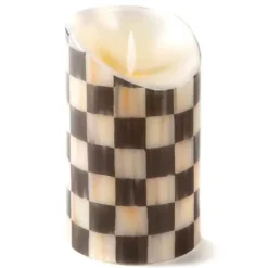 MacKenzie-Childs Courtly Check Flicker 5 Pillar Candle< Candles & Fragrances|Table Accessories