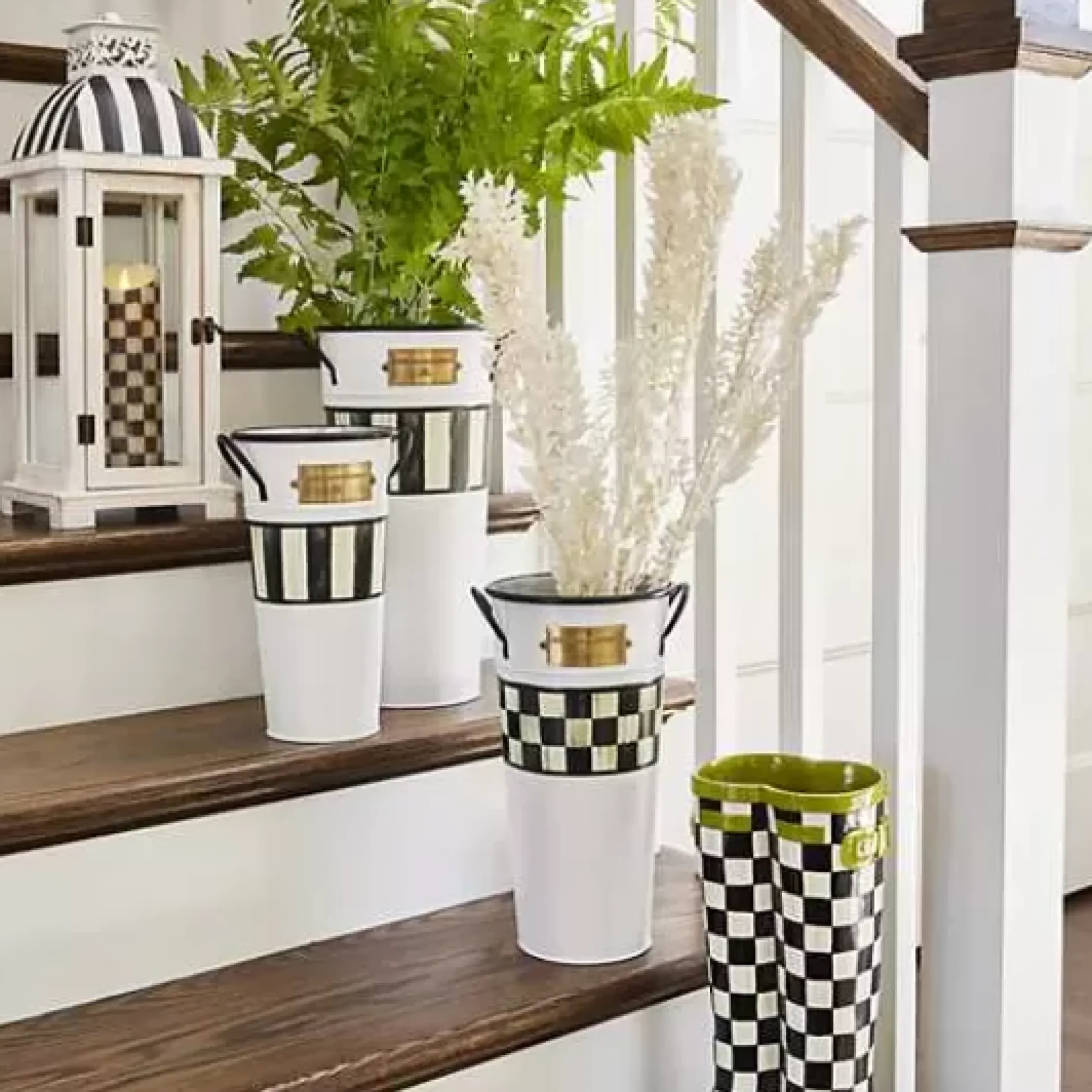 MacKenzie-Childs Courtly Check Flicker 9 Pillar Candle< Candles & Fragrances|Table Accessories