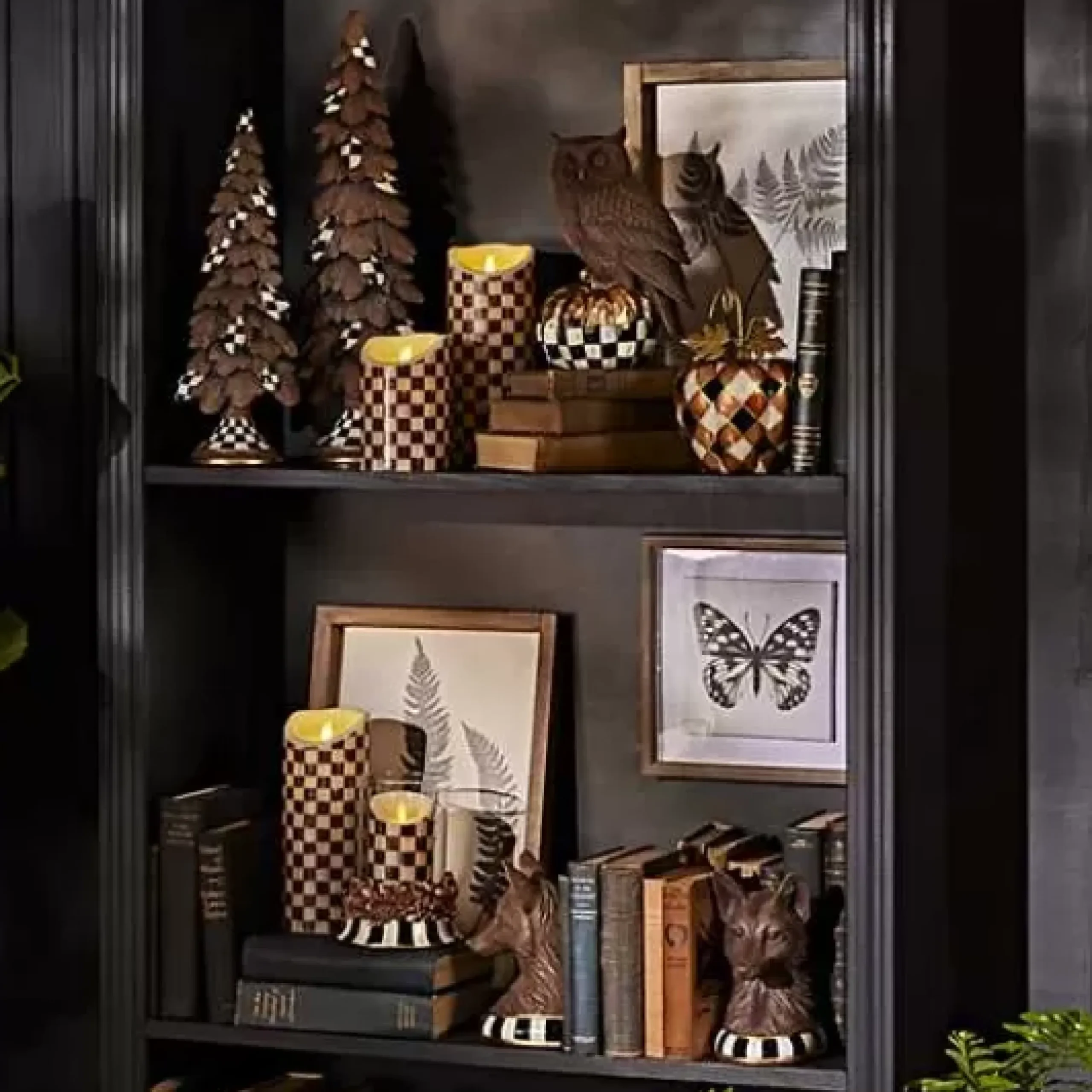 MacKenzie-Childs Courtly Check Flicker 6 Pillar Candle< Candles & Fragrances