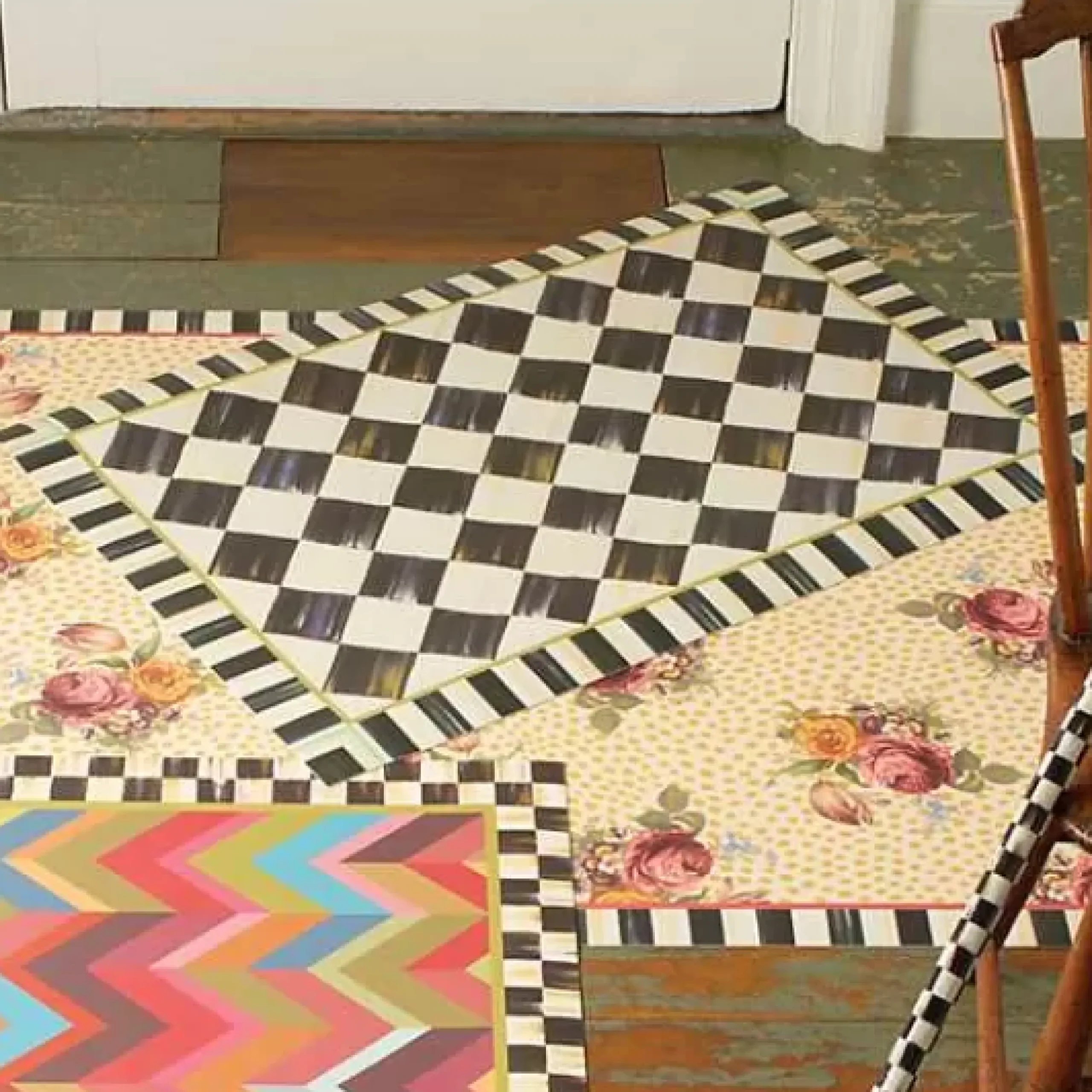 MacKenzie-Childs Courtly Check Floor Mat - 2' x 3'< Rugs