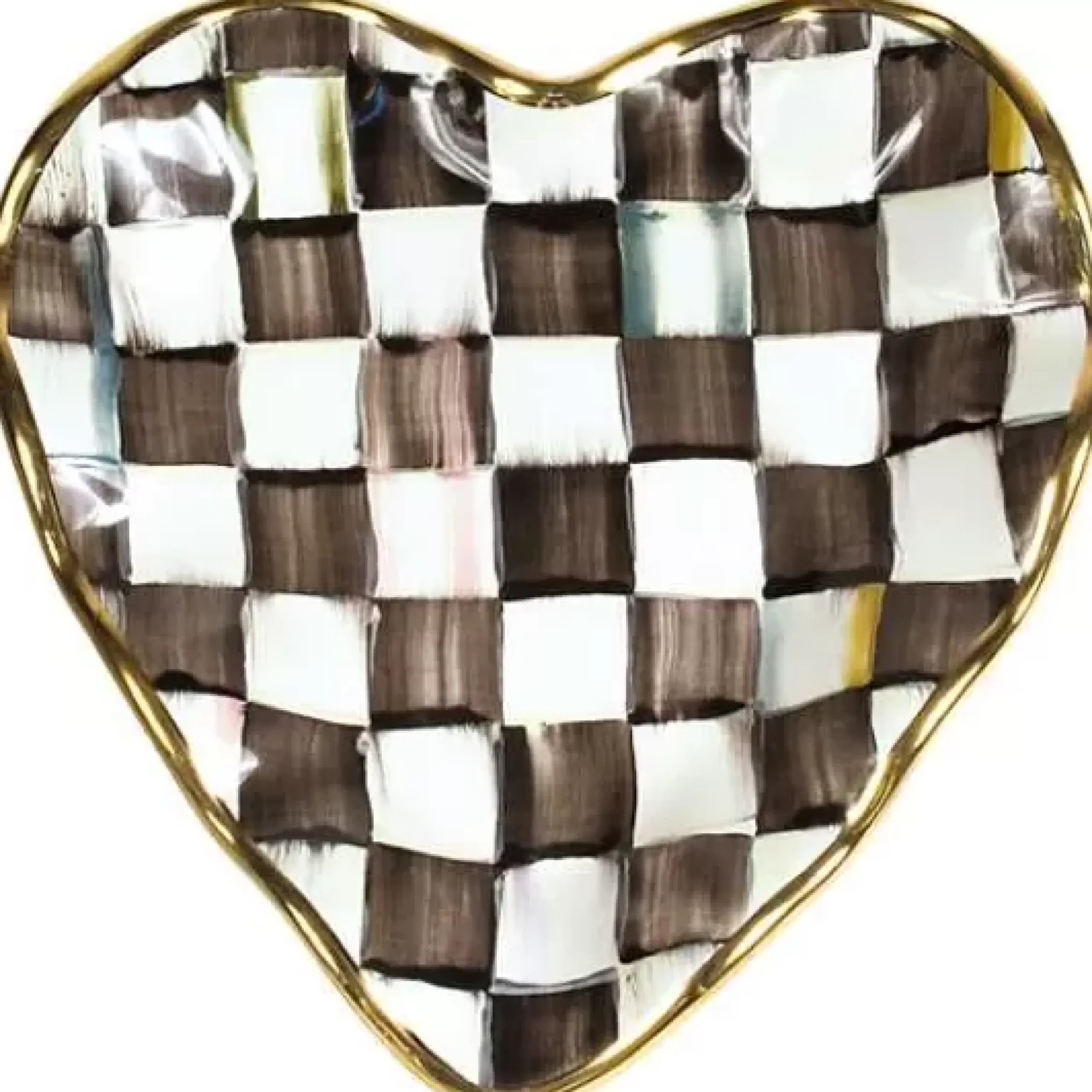 MacKenzie-Childs Courtly Check Fluted Heart Plate< Bar Entertaining|Serveware