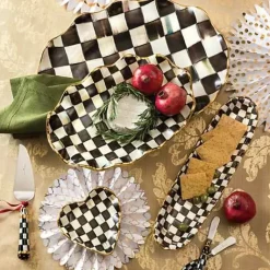 MacKenzie-Childs Courtly Check Fluted Heart Plate< Bar Entertaining|Serveware