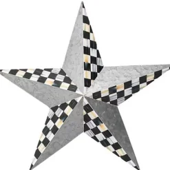 MacKenzie-Childs Courtly Check Galvanized Barn Star Wall Decor< Spring|Outdoor