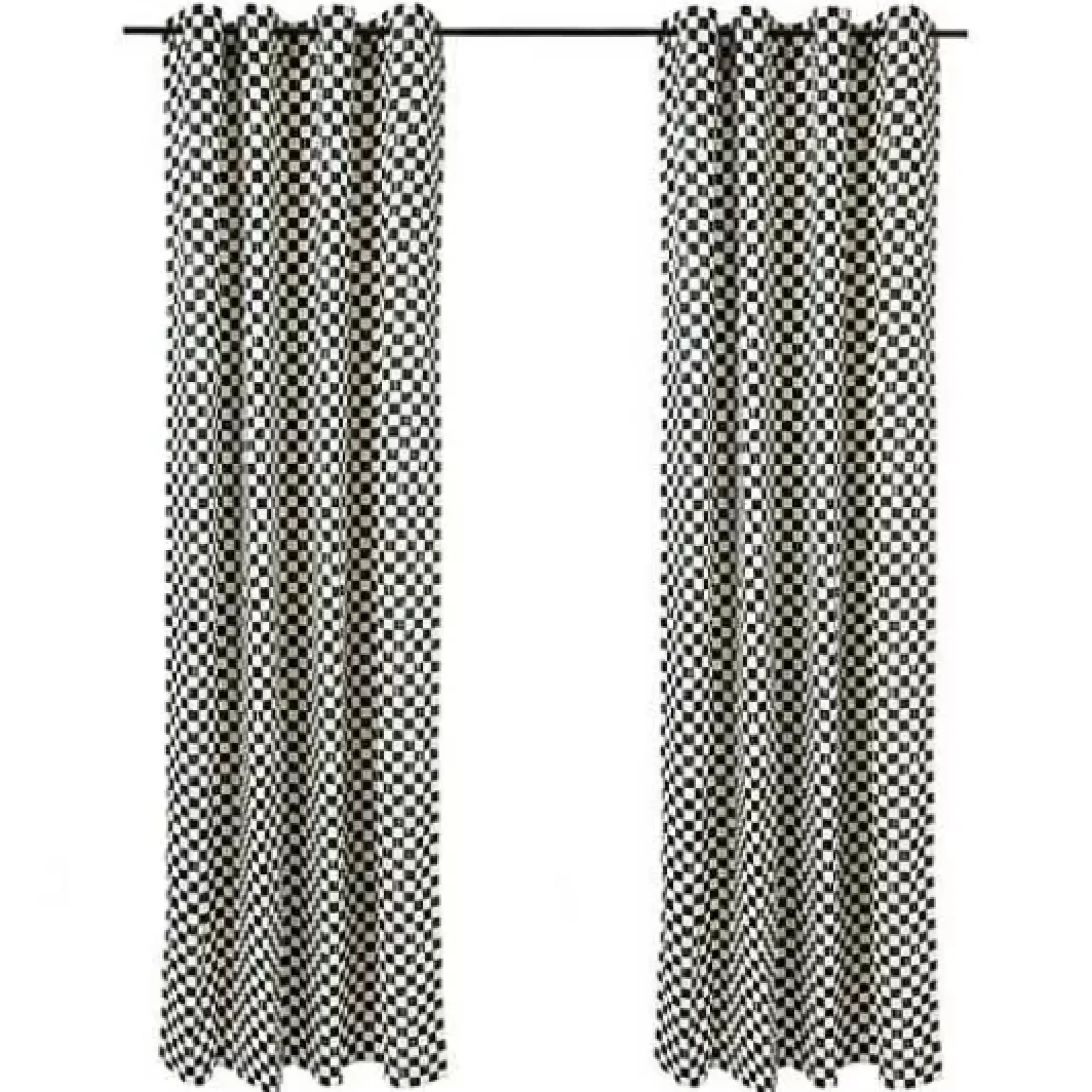 MacKenzie-Childs Courtly Check Grommet Top Curtain Panel< Room Accents