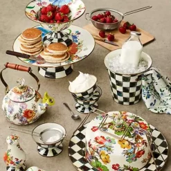 MacKenzie-Childs Courtly Check Ice Cream Dish< Dinnerware & Flatware
