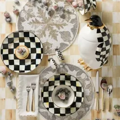 MacKenzie-Childs Courtly Check Ice Cream Dish< Dinnerware & Flatware