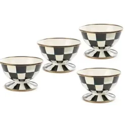 MacKenzie-Childs Courtly Check Ice Cream Dishes, Set of 4< Kitchen & Dining Sets|Dinnerware & Flatware