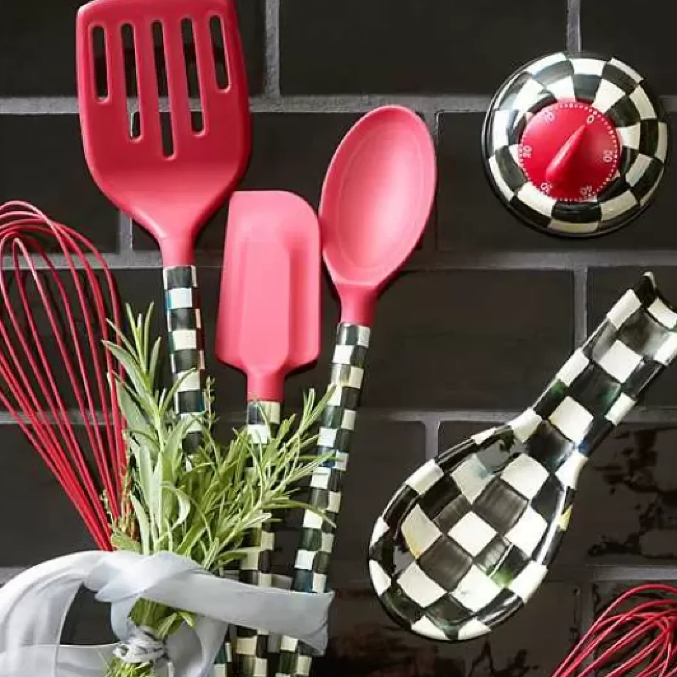 MacKenzie-Childs Courtly Check Kitchen Timer< Kitchen Utensils & Tools