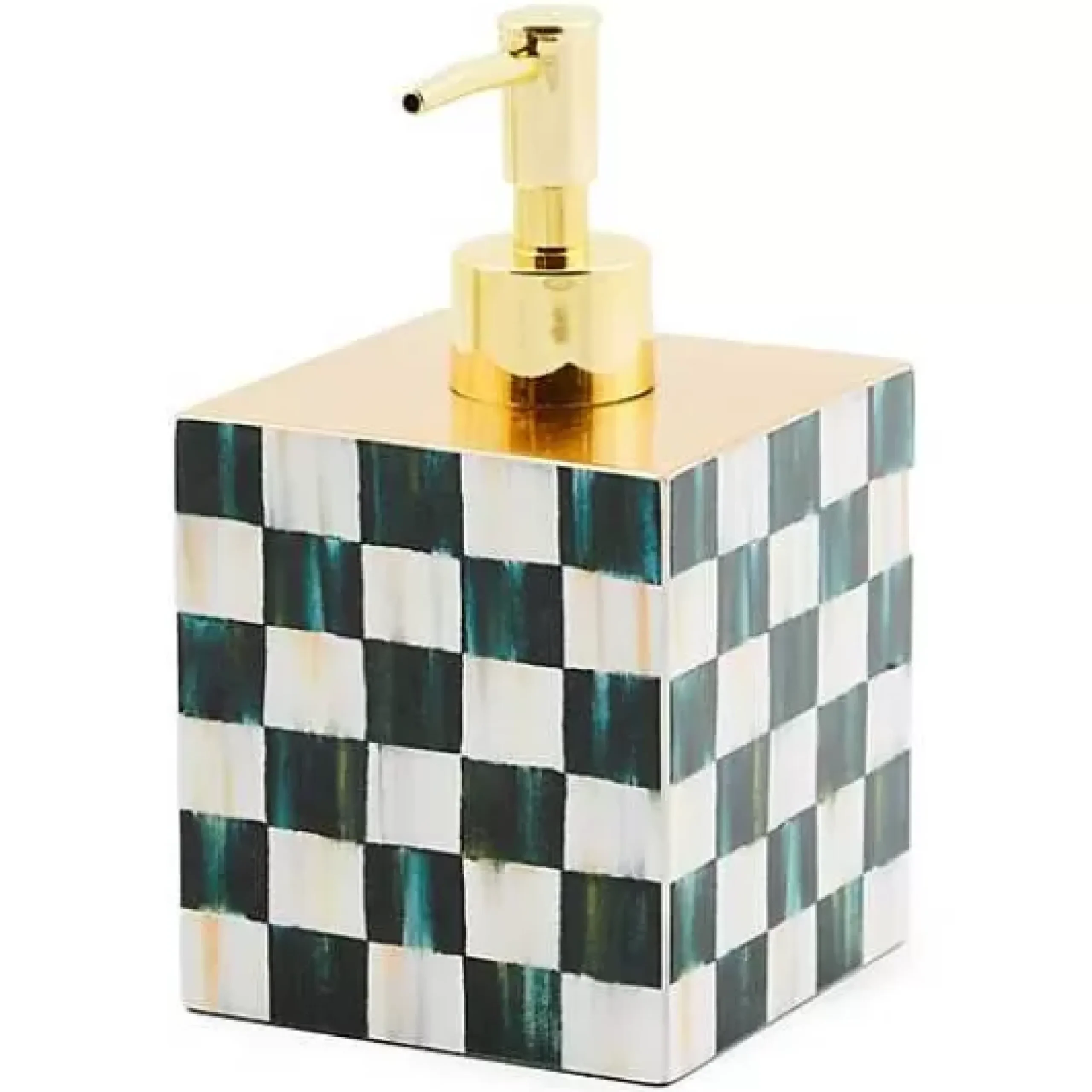 MacKenzie-Childs Courtly Check Lacquer Soap Pump< Bath & Bath Accessories