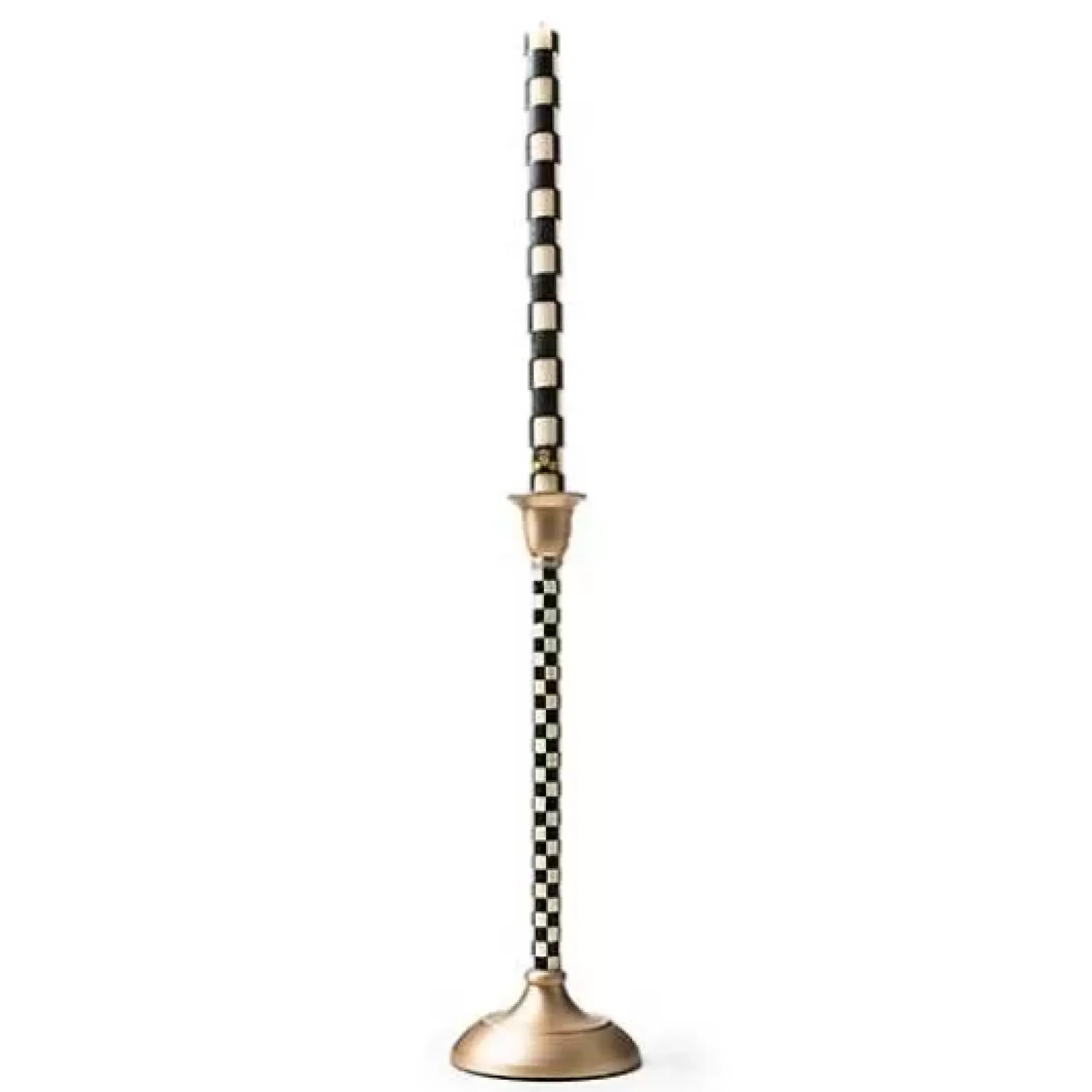 MacKenzie-Childs Courtly Check Large Candlestick< Candles & Fragrances|Room Accents