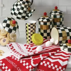 MacKenzie-Childs Courtly Check Large Canister< Room Accents|Kitchen Storage & Organization