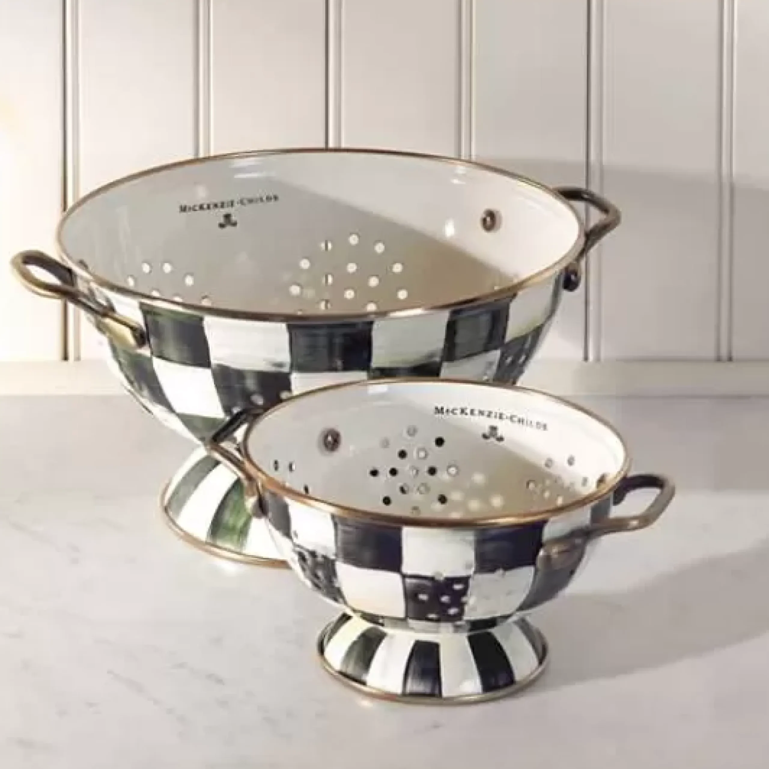 MacKenzie-Childs Courtly Check Large Colander< Kitchen Utensils & Tools
