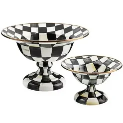 MacKenzie-Childs Courtly Check Large Compote< Serveware