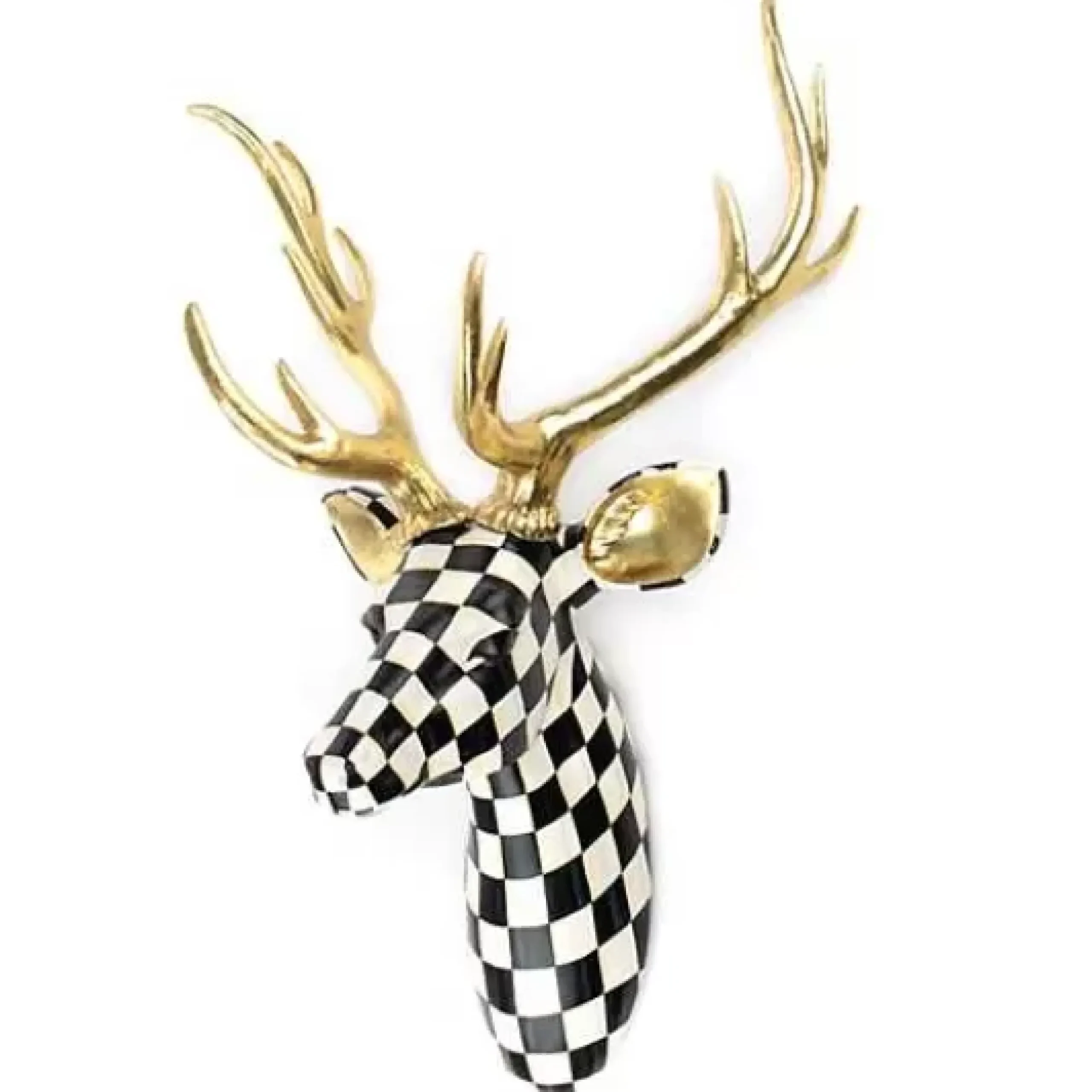 MacKenzie-Childs Courtly Check Large Deer< Holiday|Room Accents