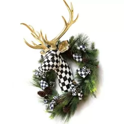 MacKenzie-Childs Courtly Check Large Deer< Holiday|Room Accents