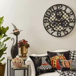 MacKenzie-Childs Courtly Check Large Farmhouse Wall Clock< Room Accents