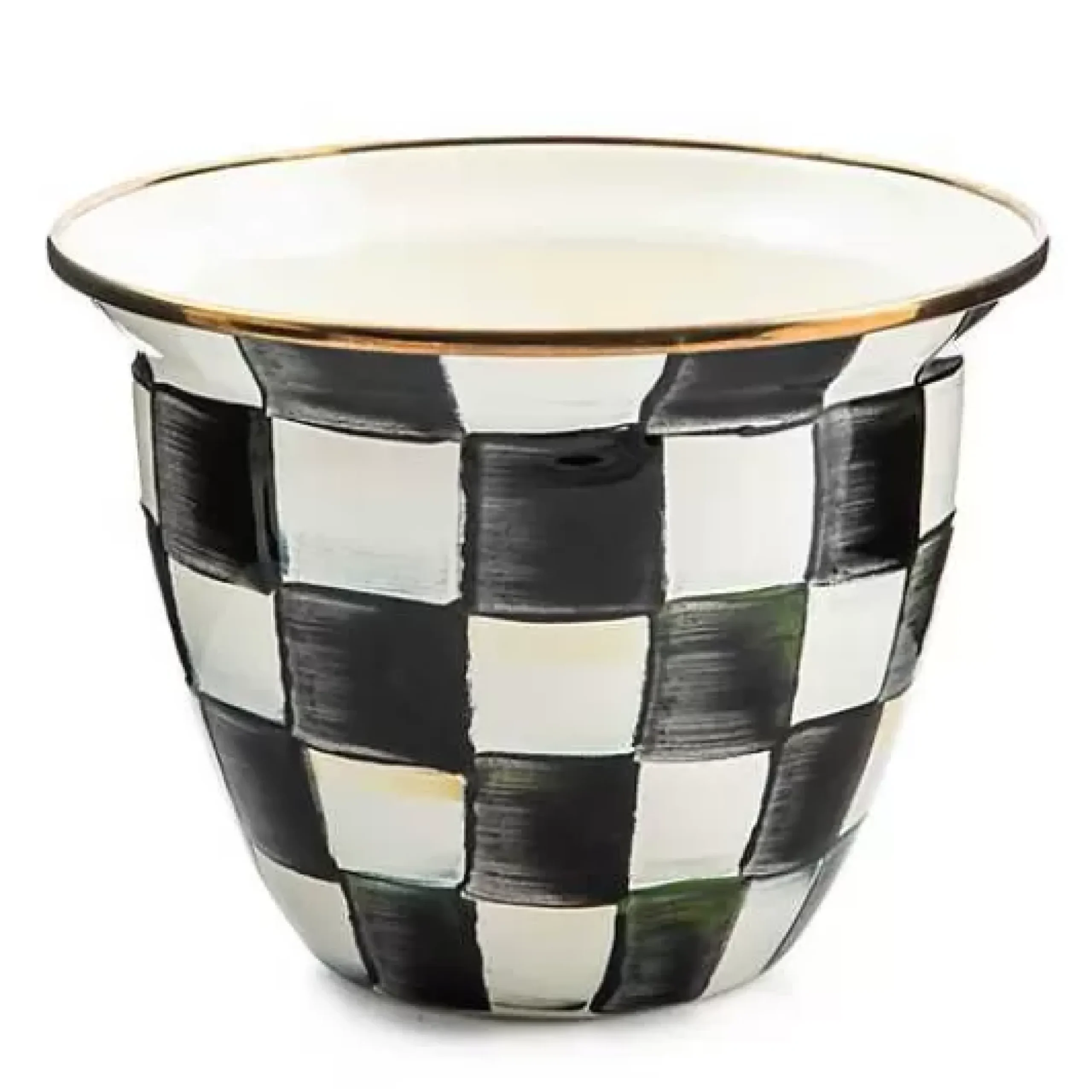 MacKenzie-Childs Courtly Check Large Flower Pot< Outdoor