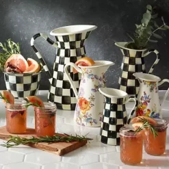MacKenzie-Childs Courtly Check Large Practical Pitcher< Bar Entertaining|Serveware