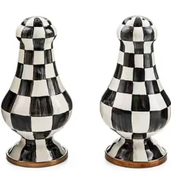 MacKenzie-Childs Courtly Check Large Salt Pepper Shakers< Table Accessories|Serveware