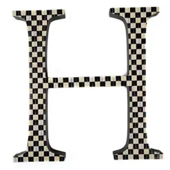 MacKenzie-Childs Courtly Check Letter - H< Room Accents
