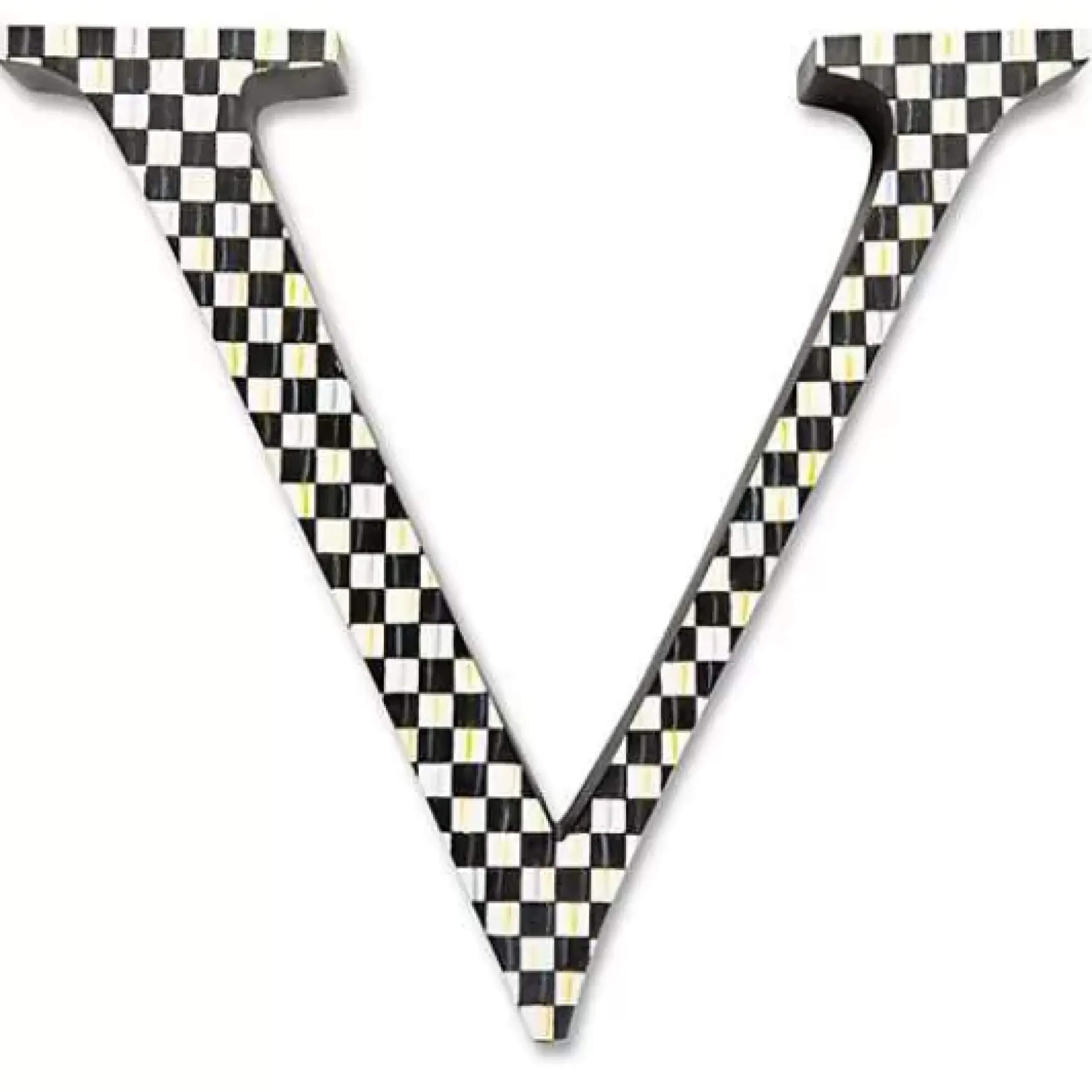 MacKenzie-Childs Courtly Check Letter - V< Room Accents