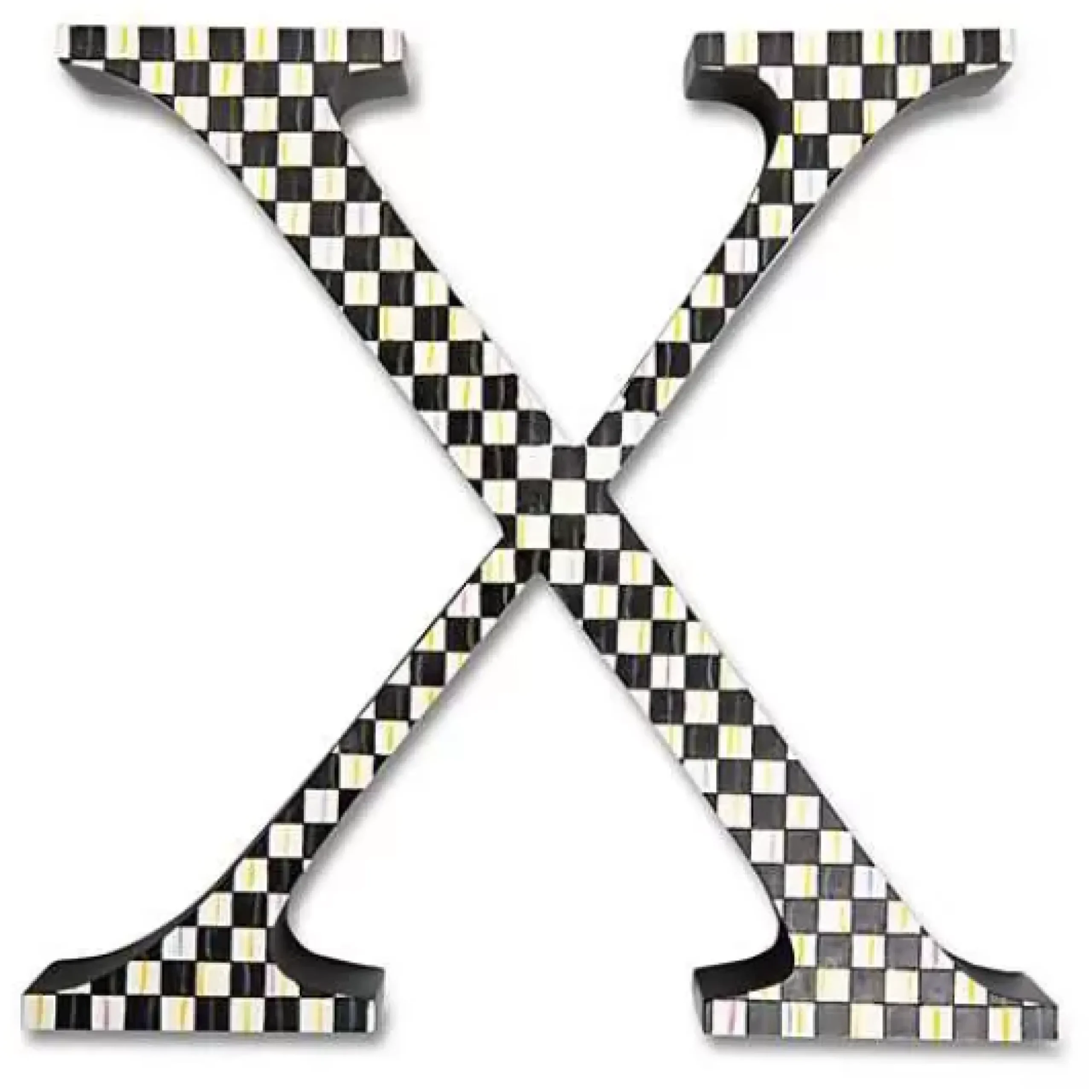 MacKenzie-Childs Courtly Check Letter - X< Room Accents