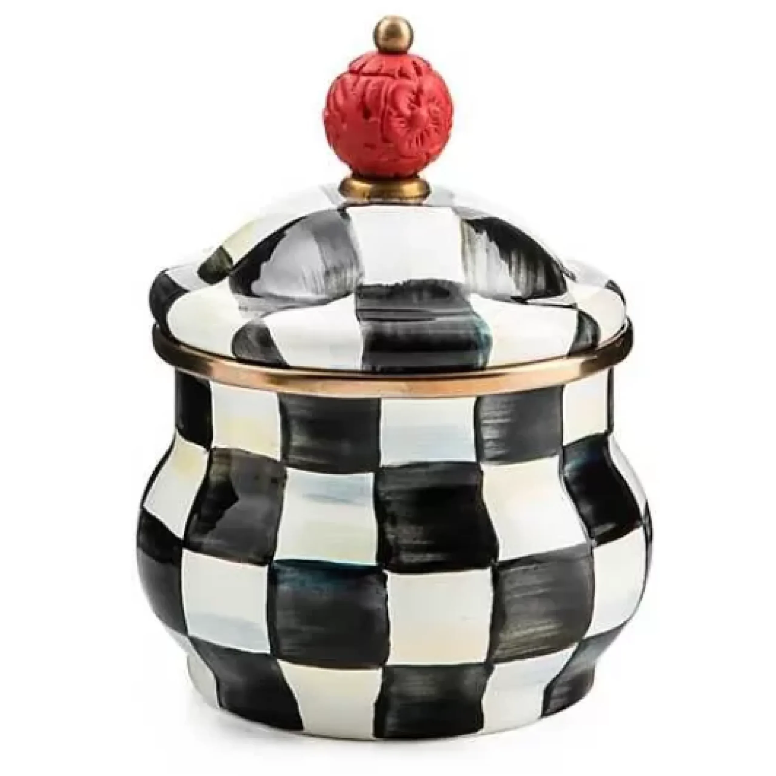 MacKenzie-Childs Courtly Check Lidded Sugar Bowl< The Coffee Shop|Serveware