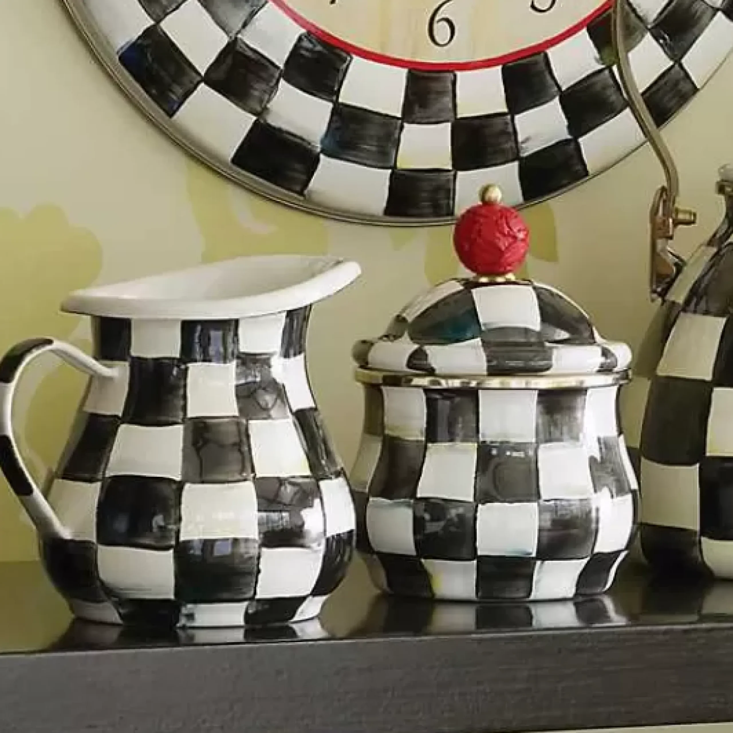 MacKenzie-Childs Courtly Check Lidded Sugar Bowl< The Coffee Shop|Serveware
