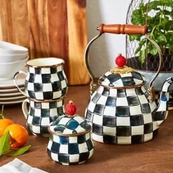 MacKenzie-Childs Courtly Check Lidded Sugar Bowl< The Coffee Shop|Serveware