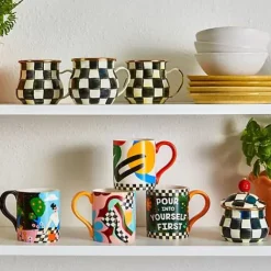MacKenzie-Childs Courtly Check Lidded Sugar Bowl< The Coffee Shop|Serveware