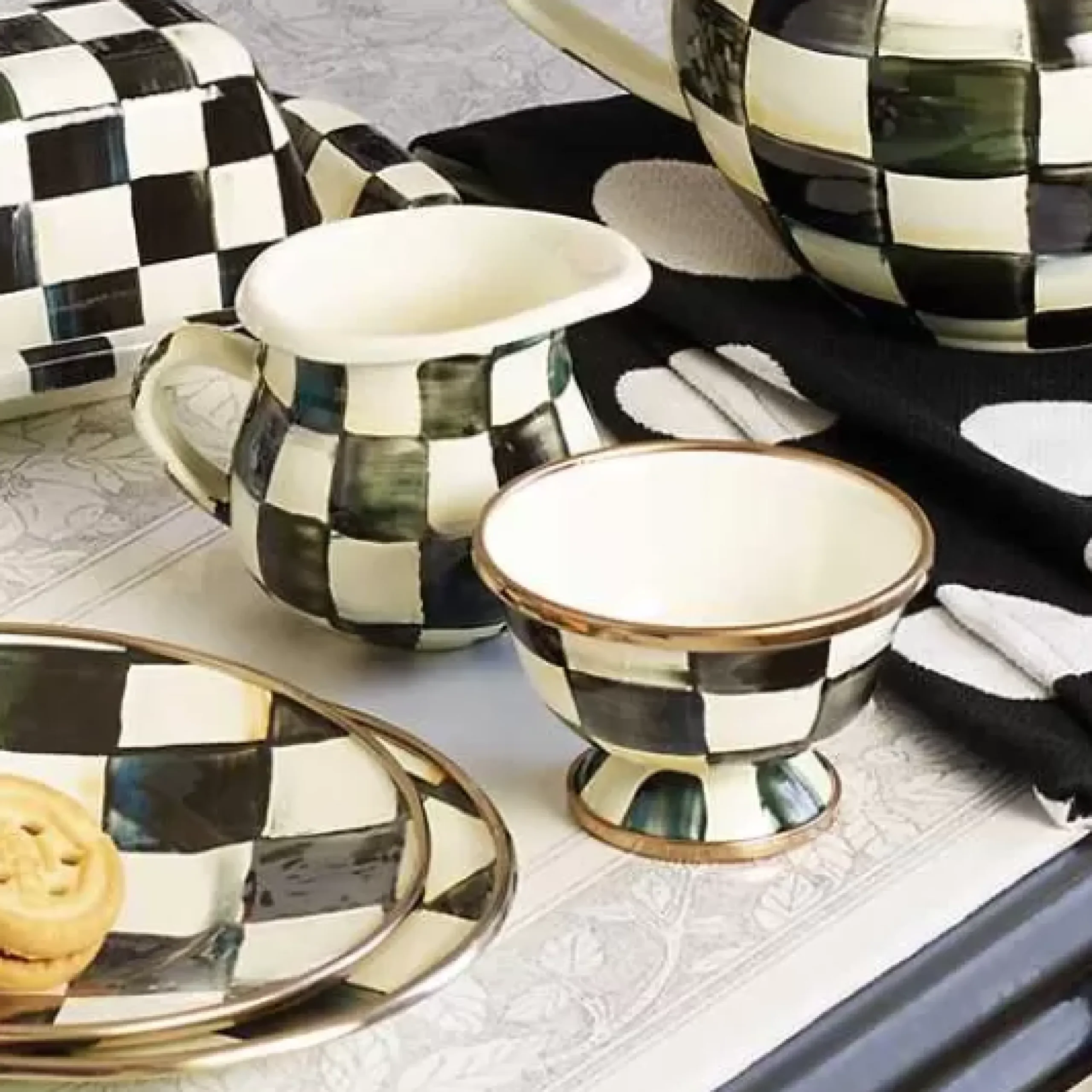 MacKenzie-Childs Courtly Check Little Creamer< The Coffee Shop|Serveware