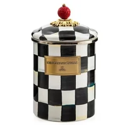 MacKenzie-Childs Courtly Check Medium Canister< Room Accents|Kitchen Storage & Organization