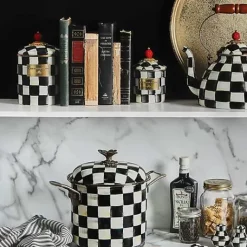MacKenzie-Childs Courtly Check Medium Canister< Room Accents|Kitchen Storage & Organization