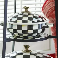 MacKenzie-Childs Courtly Check Medium Casserbole< Cookware & Bakeware