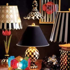 MacKenzie-Childs Courtly Check Medium Ceramic Pendant Lamp< Lighting