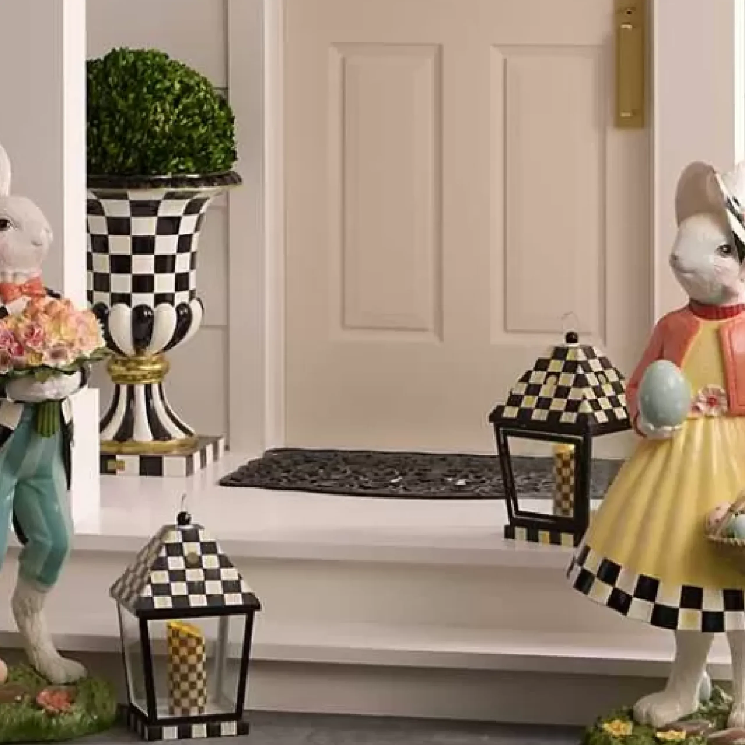 MacKenzie-Childs Courtly Check Medium Lantern< Spring|The Fall Shop